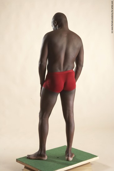 Underwear Man Black Standing poses - ALL Average Bald Standing poses - simple Academic