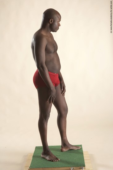 Underwear Man Black Standing poses - ALL Average Bald Standing poses - simple Academic