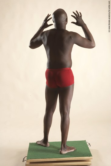 Underwear Man Black Standing poses - ALL Average Bald Standing poses - simple Academic