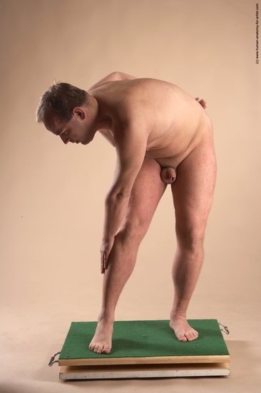 Nude Man White Standing poses - ALL Average Short Brown Standing poses - simple Realistic