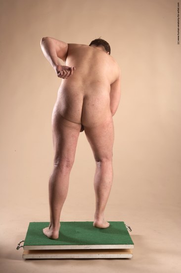 Nude Man White Standing poses - ALL Average Short Brown Standing poses - simple Realistic