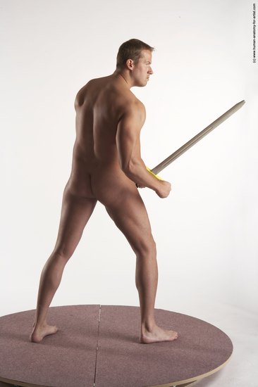 Nude Fighting Man White Standing poses - ALL Average Short Brown Standing poses - simple Realistic