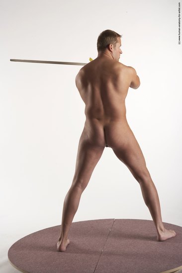 Nude Fighting Man White Standing poses - ALL Average Short Brown Standing poses - simple Realistic