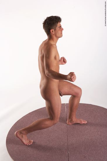 Nude Man White Standing poses - ALL Slim Short Brown Standing poses - simple Realistic