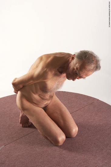 and more Nude Man White Laying poses - ALL Slim Bald Grey Realistic