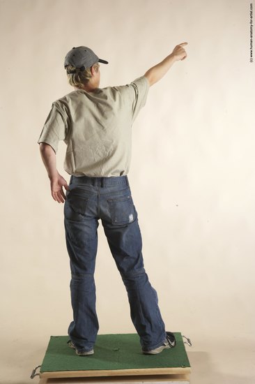 Casual Man White Standing poses - ALL Slim Short Blond Standing poses - simple Academic