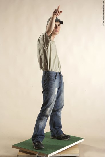 Casual Man White Standing poses - ALL Slim Short Blond Standing poses - simple Academic