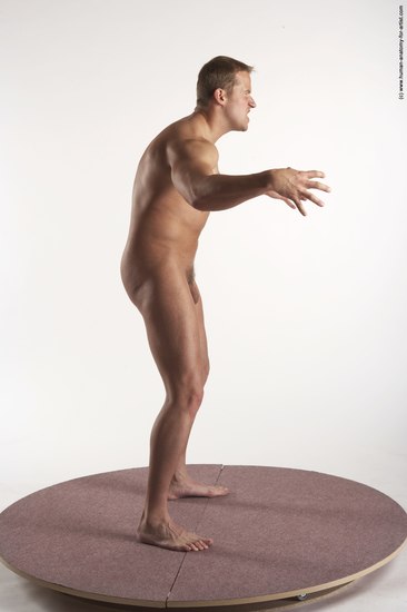 Nude Man White Standing poses - ALL Average Short Brown Standing poses - simple Realistic