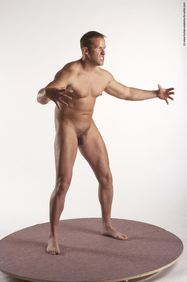 Nude Man White Standing poses - ALL Average Short Brown Standing poses - simple Realistic