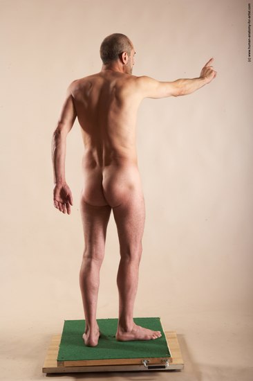 Nude Man White Standing poses - ALL Slim Bald Standing poses - simple Realistic