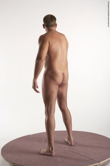 Nude Man White Standing poses - ALL Average Short Brown Standing poses - simple Realistic