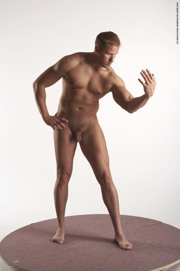 Nude Man White Standing poses - ALL Average Short Brown Standing poses - simple Realistic