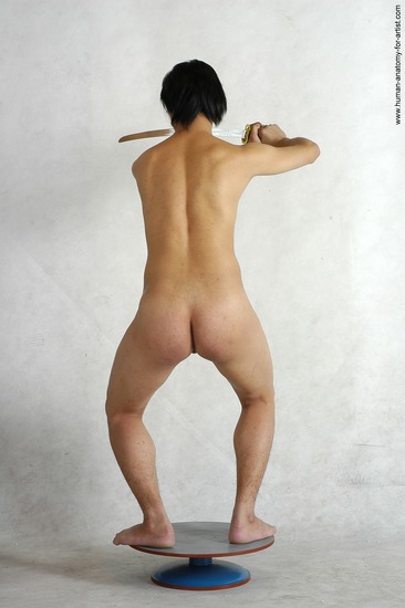 Nude Fighting with sword Man Asian Standing poses - ALL Average Medium Black Standing poses - simple Realistic