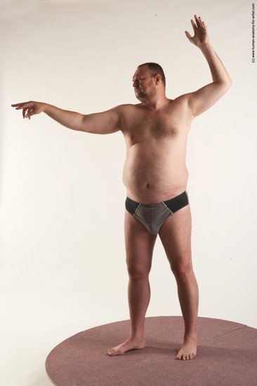 Underwear Man White Standing poses - ALL Chubby Short Brown Standing poses - simple Academic