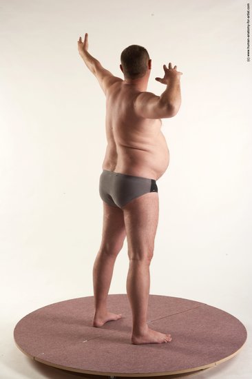 Underwear Man White Standing poses - ALL Chubby Short Brown Standing poses - simple Academic