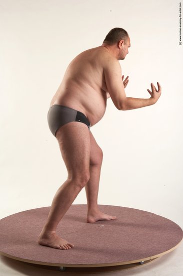 Underwear Man White Standing poses - ALL Chubby Short Brown Standing poses - simple Academic