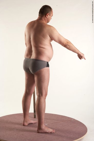 Underwear Man White Standing poses - ALL Chubby Short Brown Standing poses - simple Academic