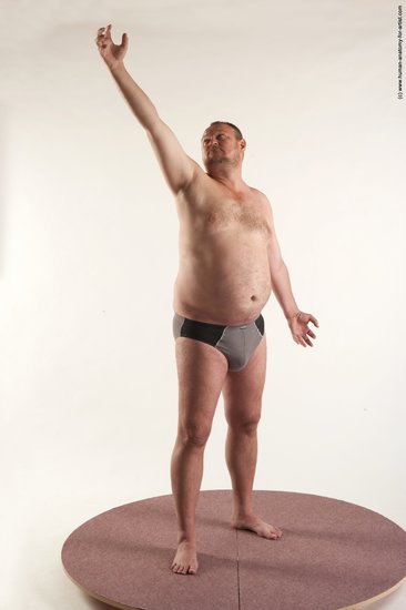 Underwear Man White Standing poses - ALL Chubby Short Brown Standing poses - simple Academic