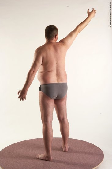 Underwear Man White Standing poses - ALL Chubby Short Brown Standing poses - simple Academic