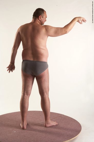 Underwear Man White Standing poses - ALL Chubby Short Brown Standing poses - simple Academic