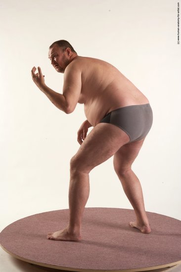 Underwear Man White Standing poses - ALL Chubby Short Brown Standing poses - simple Academic