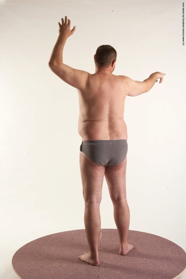 Underwear Man White Standing poses - ALL Chubby Short Brown Standing poses - simple Academic