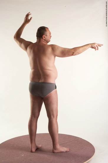 Underwear Man White Standing poses - ALL Chubby Short Brown Standing poses - simple Academic