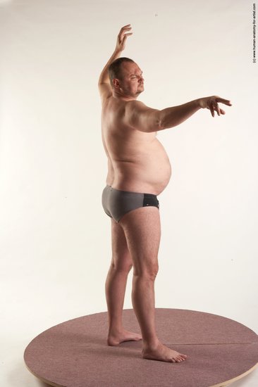 Underwear Man White Standing poses - ALL Chubby Short Brown Standing poses - simple Academic