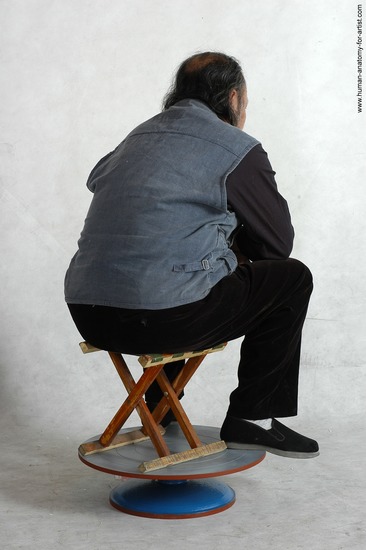 and more Casual Man Asian Sitting poses - simple Chubby Bald Black Sitting poses - ALL Academic