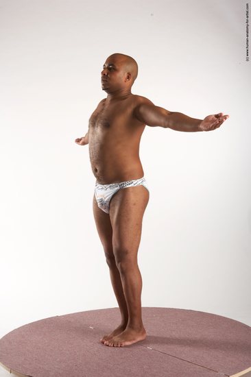 Underwear Man Black Standing poses - ALL Average Bald Standing poses - simple Academic