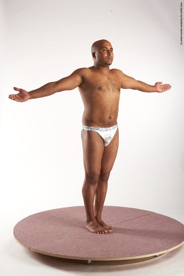 Underwear Man Black Standing poses - ALL Average Bald Standing poses - simple Academic