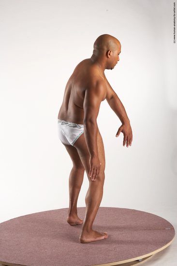 Underwear Man Black Standing poses - ALL Average Bald Standing poses - simple Academic