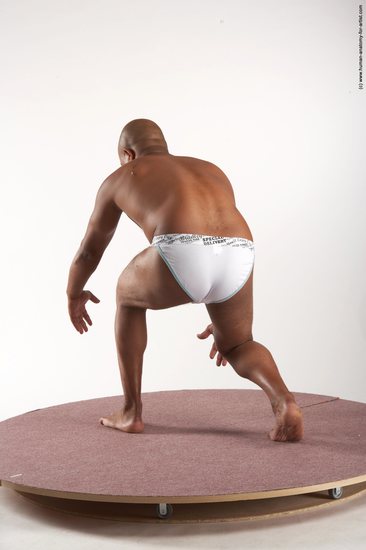 Underwear Man Black Standing poses - ALL Average Bald Standing poses - bend over Academic