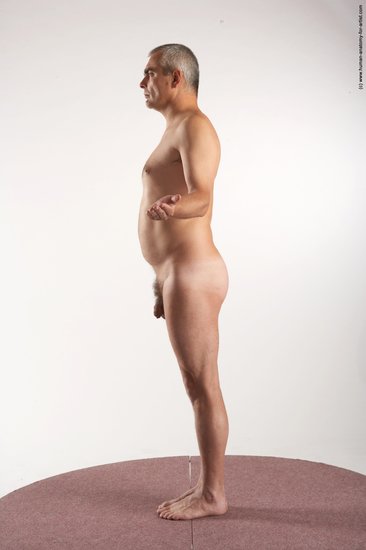 Nude Man White Standing poses - ALL Average Short Grey Standing poses - simple Realistic