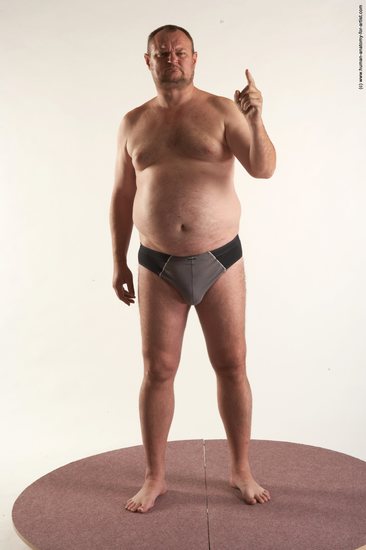 Underwear Man White Standing poses - ALL Chubby Short Brown Standing poses - simple Academic