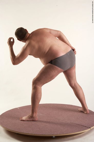 Underwear Man White Standing poses - ALL Chubby Short Brown Standing poses - simple Academic