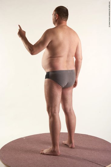 Underwear Man White Standing poses - ALL Chubby Short Brown Standing poses - simple Academic