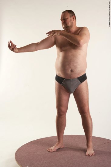 Underwear Man White Standing poses - ALL Chubby Short Brown Standing poses - simple Academic