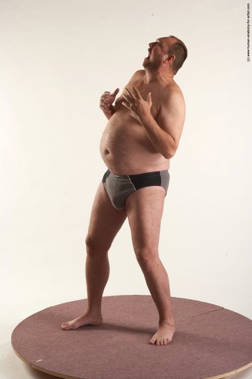 Underwear Man White Standing poses - ALL Chubby Short Brown Standing poses - simple Academic