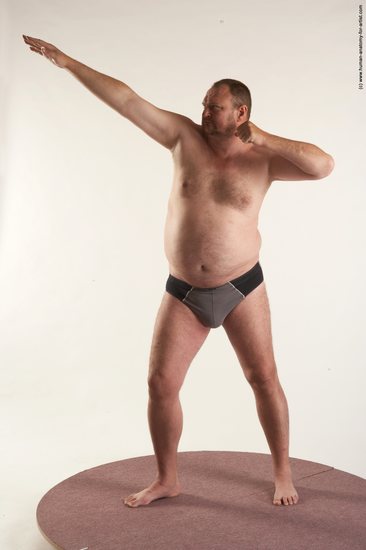 Underwear Man White Standing poses - ALL Chubby Short Brown Standing poses - simple Academic