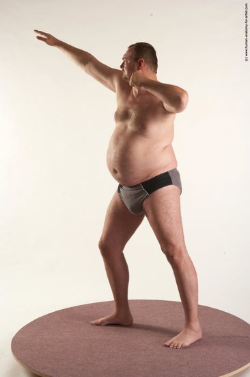 Underwear Man White Standing poses - ALL Chubby Short Brown Standing poses - simple Academic