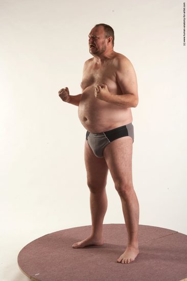 Underwear Man White Standing poses - ALL Chubby Short Brown Standing poses - simple Academic