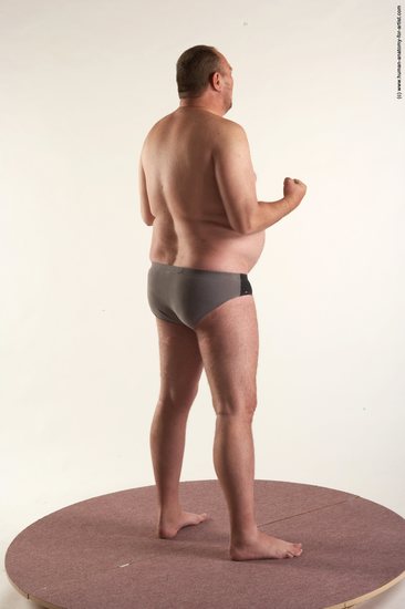 Underwear Man White Standing poses - ALL Chubby Short Brown Standing poses - simple Academic