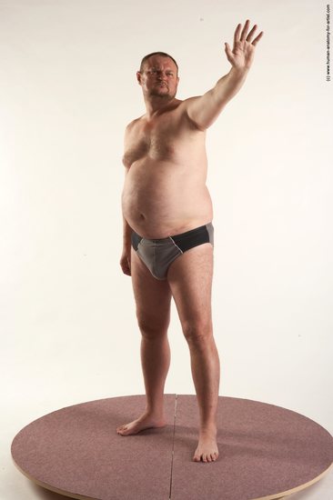 Underwear Man White Standing poses - ALL Chubby Short Brown Standing poses - simple Academic