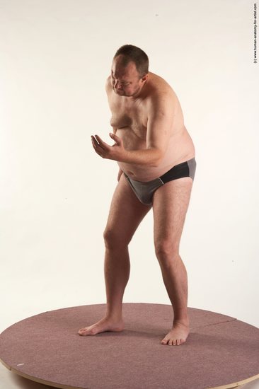 Underwear Man White Standing poses - ALL Chubby Short Brown Standing poses - simple Academic