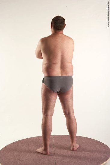 Underwear Man White Standing poses - ALL Chubby Short Brown Standing poses - simple Academic