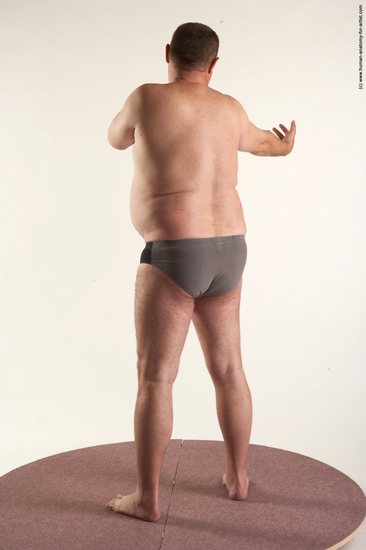 Underwear Man White Standing poses - ALL Chubby Short Brown Standing poses - simple Academic