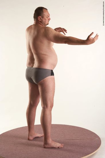 Underwear Man White Standing poses - ALL Chubby Short Brown Standing poses - simple Academic