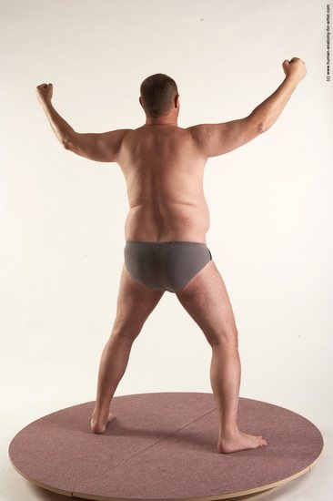 Underwear Man White Standing poses - ALL Chubby Short Brown Standing poses - simple Academic