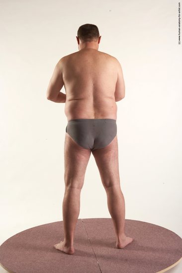 Underwear Man White Standing poses - ALL Chubby Short Brown Standing poses - simple Academic